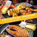2-in-1 Precision Oil Control Bottle: Spray/Dispense Dual Modes, Leak-Proof, Effortless, Hands-Free.