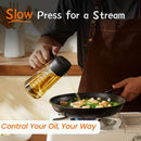 2-in-1 Precision Oil Control Bottle: Spray/Dispense Dual Modes, Leak-Proof, Effortless, Hands-Free.