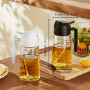 2-in-1 Precision Oil Control Bottle: Spray/Dispense Dual Modes, Leak-Proof, Effortless, Hands-Free.