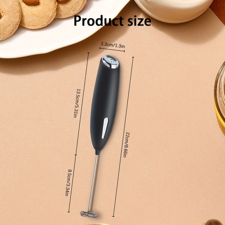BLACK**Handheld Electric Frother | 10000 RPM Powerful Motor, One-Touch Start/Stop, Easily Froths, Mixes, and Blends – Your Kitchen Drink Essential Helper**