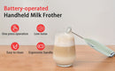 **Handheld Electric Frother | 10000 RPM Powerful Motor, One-Touch Start/Stop, Easily Froths, Mixes, and Blends – Your Kitchen Drink Essential Helper**WHITE