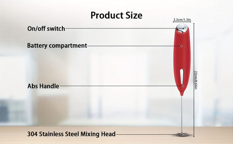 **Handheld Electric Frother | 10000 RPM Powerful Motor, One-Touch Start/Stop, Easily Froths, Mixes, and Blends – Your Kitchen Drink Essential Helper**WHITE