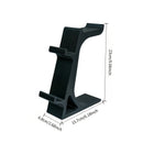 ORANGE 3-in-1 PS5 and Xbox Controller Stand – Compatible with PlayStation 5/Xbox Consoles. A gaming desktop organizer with a headphone hanger, non-charging base that holds 2 controllers and headphones. Space-saving white/black console accessory.