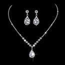 Elegant Teardrop Jewelry Set - Sparkling Necklace and Earrings, adorned with crystal accents, made of alloy, perfect for weddings, parties, and formal events, wedding jewelry.