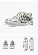 Men'S Casual Shoes Silver Snake Sneakers Board Shoes For Men Yinshe Shoes Urban - Silver - Size 11(AU11/EU44)