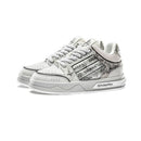 Women'S Casual Board Shoes Silver Snake Sneakers Trendy Women'S Sneakers - Silver - Size 10(AU10/EU41)