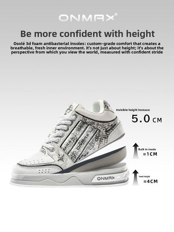 Women'S Casual Board Shoes Silver Snake Sneakers Trendy Women'S Sneakers - Silver - Size 5(AU5/EU36)