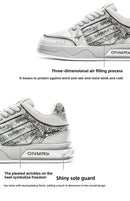 Women'S Casual Board Shoes Silver Snake Sneakers Trendy Women'S Sneakers -Silver - Size 6(AU6/EU37)