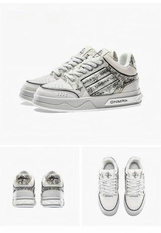 Women'S Casual Board Shoes Silver Snake Sneakers Trendy Women'S Sneakers -Silver - Size 6(AU6/EU37)