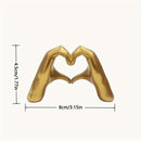 GOLD Elegant Heart-shaped Sculpture: Pure lines capture love, accompanying you in writing tender everyday moments.