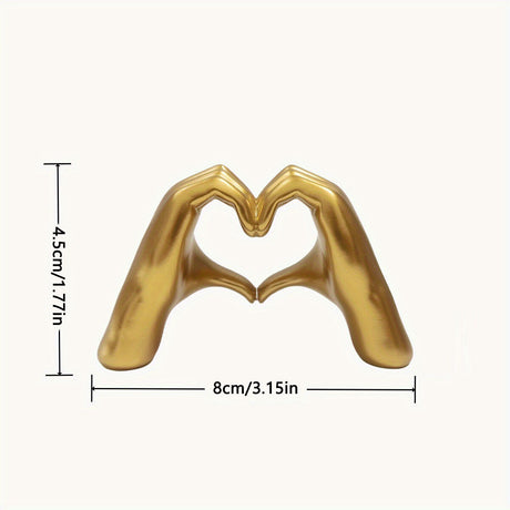 GOLD Elegant Heart-shaped Sculpture: Pure lines capture love, accompanying you in writing tender everyday moments.