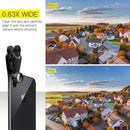 15-in-1 kit with multiple special effects functions, compatible with iPhone and Android smartphones. Includes: 198 fisheye, 0.63x wide angle, 15x macro, 2x telephoto, CPL polarizer, kaleidoscope lens, star filter, mist filter, radial filter