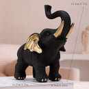 Vitality Corner — 1pc Lucky Fortune Elephant Decoration, Resin Statue Art Craft for Bookshelf Home Living Room Office Cafe Decor, Room Tabletop Display Entryway Ornament