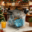 Desktop Ice Maker, Produces Ice in 6 Minutes with a Capacity of 26 Pounds, Energy-Saving 30% and Operating Noise Below 40 Decibels, Portable Ice Maker with Built-in Ice Basket, Suitable for Home and Camping.(GREY)