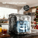 Desktop Ice Maker, Produces Ice in 6 Minutes with a Capacity of 26 Pounds, Energy-Saving 30% and Operating Noise Below 40 Decibels, Portable Ice Maker with Built-in Ice Basket, Suitable for Home and Camping.(GREY)