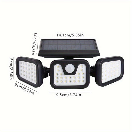 74 LED Solar Motion Sensor Light, 3 Brightness Modes Outdoor Wall Light, Suitable for Front Door, Yard, Garage, Patio