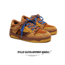 Vintage Sneakers Retro Skate Shoes Couple Matching Shoes Unisex Canvas Shoes - Camel - Size 7(AU7/EU38)