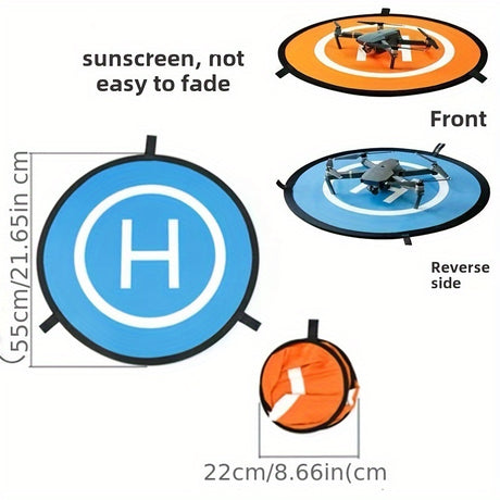 **Drone Quick-Fold Landing Pad + UV-Resistant Storage Bag Combo | Dual-Sided Takeoff/Landing, UV Protection & Shockproof, Ready-to-Go for Outdoor Aerial Photography, a Lightweight Protection System Designed for Pilots**（Yellow)）