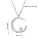 GOLD"Crescent and Stars" Crystal Necklace: Weaving the Galaxy into a Chain, Crafting a Flowing Dazzling Starry Sky Around Your Neck
