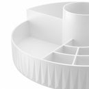 Rotatable Luxury Cosmetic Organizer Desk Large Capacity Skincare Storage Shelf Vanity Tidy Tray Cosmetic Storage Box（pink）