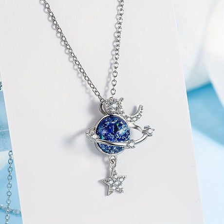 **“Whispers of Stars” — Galaxy Collarbone Chain, Gifting You a Corner of a Private Universe**