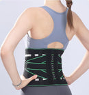 Lumbar Support Belt, featuring 8X Enhanced Lumbar Support, designed with a 3D massage pad, unisex back support strap, breathable and adjustable shoulder straps, available in green.（Size L）