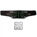 Lumbar Support Belt, featuring 8X Enhanced Lumbar Support, designed with a 3D massage pad, unisex back support strap, breathable and adjustable shoulder straps, available in green.（Size XXL）