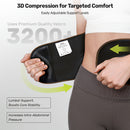 Lumbar Support Belt, featuring 8X Enhanced Lumbar Support, designed with a 3D massage pad, unisex back support strap, breathable and adjustable shoulder straps, available in green.（Size XXL）