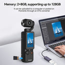 BLACK**4K HD 180° Rotating Anti-Shake Action Camera｜1.9-Inch Screen + 2000mAh Battery, Compact & Portable Vlogging & Travel Companion — Streamlined Design, Durable, Ideal for Content Creators & Holiday Gifting**