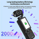 WHITE**4K HD 180° Rotating Anti-Shake Action Camera｜1.9-Inch Screen + 2000mAh Battery, Compact & Portable Vlogging & Travel Companion — Streamlined Design, Durable, Ideal for Content Creators & Holiday Gifting**