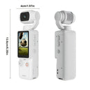WHITE**4K HD 180° Rotating Anti-Shake Action Camera｜1.9-Inch Screen + 2000mAh Battery, Compact & Portable Vlogging & Travel Companion — Streamlined Design, Durable, Ideal for Content Creators & Holiday Gifting**