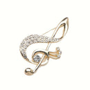 **Lively Musical Note Brooch: 5.8cm Gilded Movement, an Artistic Verse in Everyday Wear**