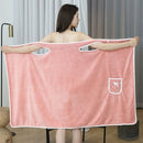 1-Piece Bath Towel with Pocket, Wearable Bath Towel, Bathroom Shower Supply, Can be Used as Robe, Nightgown, Sexy Strap Dress, Blanket, Indoor/Outdoor Fitness Sauna Shawl, Easy to Carry, Machine Washable（blue）