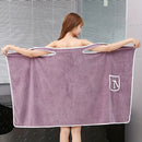 1-Piece Bath Towel with Pocket, Wearable Bath Towel, Bathroom Shower Supply, Can be Used as Robe, Nightgown, Sexy Strap Dress, Blanket, Indoor/Outdoor Fitness Sauna Shawl, Easy to Carry, Machine Washable（blue）