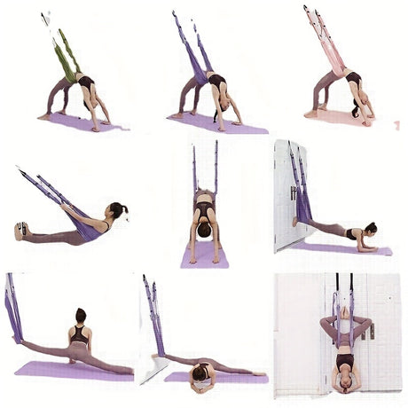 Hanging Fitness Resistance Band: 4-Step Installation, Full-Body Stretching & Strength Training at Home(PINK)
