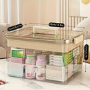 Multi-Layer Large Capacity Home Medicine Box｜Compartment Storage for Emergency & Backup, Shockproof Design for Quick, Hassle-Free Access（transparent tea）