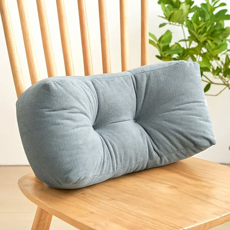 haze blue**Cloud-Touch Chenille Multi-Function Lumbar Pillow: Supports Long-Hour Sitting, Removable & Washable Design, Gently Releases Pressure Every Day Like a Cloud**