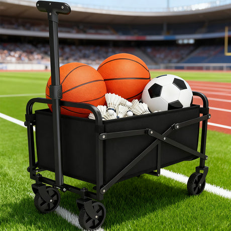 Foldable Shopping Cart, made of 600D waterproof Oxford fabric, equipped with all-terrain silent wheels. Suitable for beach/groceries/garden/shopping trips. A portable shopping cart with strong load-bearing capacity.