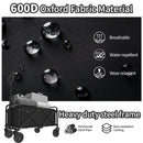 Foldable Shopping Cart, made of 600D waterproof Oxford fabric, equipped with all-terrain silent wheels. Suitable for beach/groceries/garden/shopping trips. A portable shopping cart with strong load-bearing capacity.