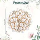 Elegant Women's Pearl Brooch, Floral Crystal and Pearl Brooch for Women's Dance Party Wedding Bride Fashion Jewelry