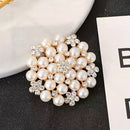 Elegant Women's Pearl Brooch, Floral Crystal and Pearl Brooch for Women's Dance Party Wedding Bride Fashion Jewelry