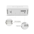 LED Mirror Desk Clock with Snooze Function & Temperature Display Digital Alarm Clock, Large LED Display Mirror Clock with Snooze, Adjustable Brightness, Suitable for Home Bedroom Living Room Office Travel (White)