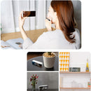 LED Mirror Desk Clock with Snooze Function & Temperature Display Digital Alarm Clock, Large LED Display Mirror Clock with Snooze, Adjustable Brightness, Suitable for Home Bedroom Living Room Office Travel (White)