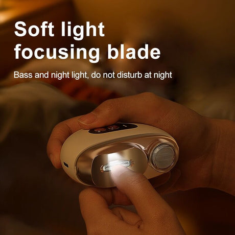 Smart Electric Nail Clipper 2-in-1 Polishing & Grooming Tool, USB Rechargeable, 500mAh Li-Polymer Battery. Features Anti-Cut Protection, Grinding, and Illumination. Suitable for Nail Trimming, Filing, Polishing, and Shaping. （orange）