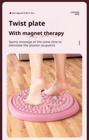 Magnetic Foot Massage & Waist Twisting Disc｜Home Body-Shaping Fitness Equipment, Silent Anti-Slip Dual-Function, Promotes Circulation & Improves Sleep（pink）