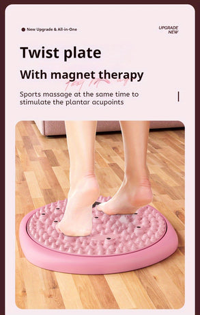 Magnetic Foot Massage & Waist Twisting Disc｜Home Body-Shaping Fitness Equipment, Silent Anti-Slip Dual-Function, Promotes Circulation & Improves Sleep（green）