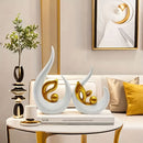 Platinum Ceramic "New Life" Sculpture: Symbolizing growth through the form of a sprouting seed, inspiring upward progress step by step.