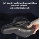 Wide, cushioned, and shock-absorbing bike saddle with memory foam and waterproof design – ensures ultimate comfort and support for every ride, whether on MTB, road, or indoor exercise bikes.