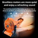 A portable outdoor camping fan with adjustable brightness, LED light strip hook, USB rechargeable, built-in 7800mAh battery for long battery life, 270° adjustable outdoor cooling fan, stepless speed change, silent, suitable for camping, terraces, pets, an