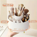 360-degree rotating makeup product storage box (black) - 1 plastic makeup storage box with 5 compartments inside - A multi-functional storage rack for makeup brushes, lipsticks, skincare products and stationery - A durable and odorless desktop storage box